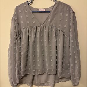 Pink Lily Textured Blouse